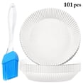thumbnail image 2 of Coofit Air Fryer Liner Round: 100PCS 6.3" Air Fryer Parchment Paper with Basting Brush, 2 of 10