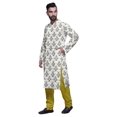 thumbnail image 2 of Atasi Kurta Pyjama de Fête pour Hommes Col Mandarin Manches Longues Kurta Pyjama Ethnique, 2 of 5