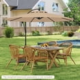 thumbnail image 4 of Costway 10' Hanging Umbrella Patio Sun Shade Offset Garden Market W/ T Cross Base Tan, 4 of 10