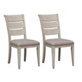 thumbnail image 1 of Farmhouse Reimagined White Ladder Back Uph Side Chair (RTA)-Set of 2, 1 of 11