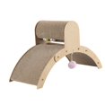 thumbnail image 4 of GROWTH TANK Arch Bridge Cat Scratcher Board Corrugated Stable Recyclable Cat Scratcher Board Brown Size L, 4 of 9