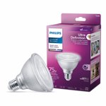 PHILIPS 8.5W 75W PAR30 Medium Base Ultra High Definition Bright White Dimmable Short Neck LED Light Bulb