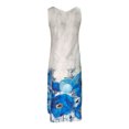 thumbnail image 4 of Leutsin Robe d'Été Décontractée pour Femmes Grande Taille, Imprimés, Confortable, Col Rond, Poches, Sans Manches, 4 of 5