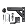 thumbnail image 4 of 10" Adjustable 4 Level Trailer Drop Hitch Ball Mount Tow For 2" Receiver With 50mm Ball RV Parts Camper Caravan Accessories ,Easy to Use, 4 of 6