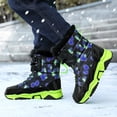 thumbnail image 4 of NOKIO Bottes d'Hiver pour Enfants, Imperméables, Doublées de Fourrure, Antidérapantes, à Tige Haute, Chaussures de Randonnée par Temps Froid pour Garçons, Extérieur, 4 of 6