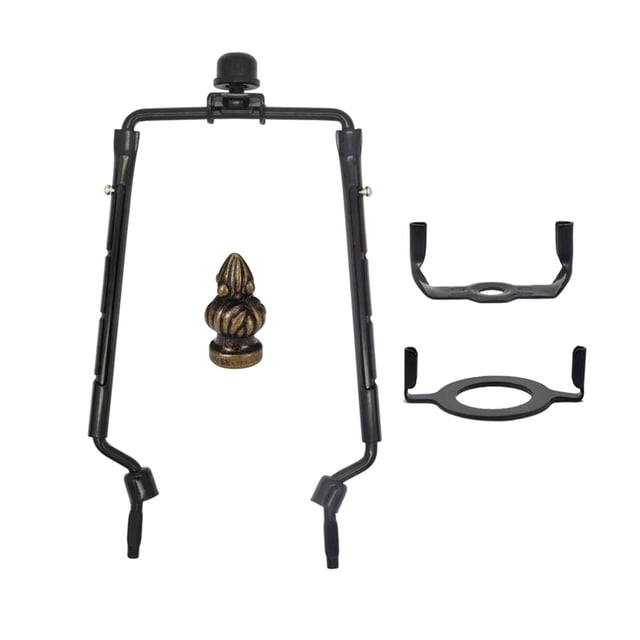 Support de Harpe pour Abat-Jour, avec Embout, Accessoires d'Éclairage Support de Harpe Noir