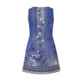 thumbnail image 5 of Mefallenssiah Robe d'Été Mode pour Femmes, Imprimée, avec Poches, Sans Manches, à Col en V, 5 of 5