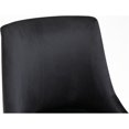 thumbnail image 3 of Meridian Furniture Karina Chaise de Bureau Pivotante Réglable en Velours Noir et Or, 3 of 12