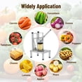 thumbnail image 3 of Vegetable Chopper – Heavy Duty Food Chopper with 4 Replaceable Blades (1/4", 3/8", 1/2", 6-Wedge), Stainless Steel Dicer Slicer & Bowl – French Fry Cutter for Onions, Potatoes & Fruits, 3 of 6