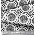 thumbnail image 3 of Soimoi Silk Fabric Floral Mandala Printed Fabric 1 Yard 42 Inch Wide, 3 of 3