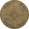 thumbnail image 1 of Ahgly Company Tapis Rond Abstrait Brun Rougeâtre pour Intérieur, 3 Pieds Rond, 1 of 6