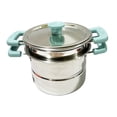thumbnail image 2 of veasfak Frying Pan Soup Pot Stainless Steel with Kitchen Cookware, Multifunctional Egg Blue soup pot, 2 of 9