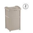 thumbnail image 2 of Suncast Cache-Poubelle en Résine pour Terrasse et Patio de 30 à 33 Gallons, Taupe (Lot de 2), 2 of 6
