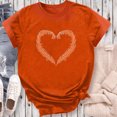 thumbnail image 5 of Dadaria Tee-Shirt pour Femmes Orange Manches Courtes Col Rond Hauts Été Chandail Blouses S, 5 of 5