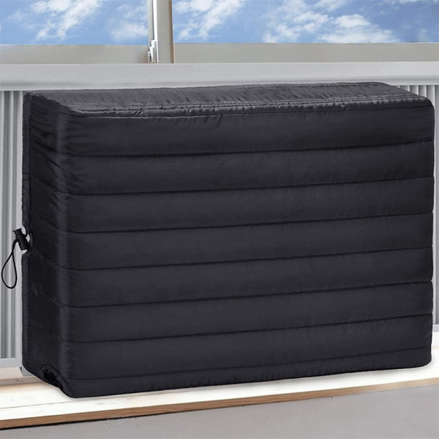 Bowayaoa Waterproof Window Air Conditioner Cover, Outdoor AC Unit Protective Cover, Heavy Duty Polyester Conditioner Dust Proof Cover for Winter and Summer