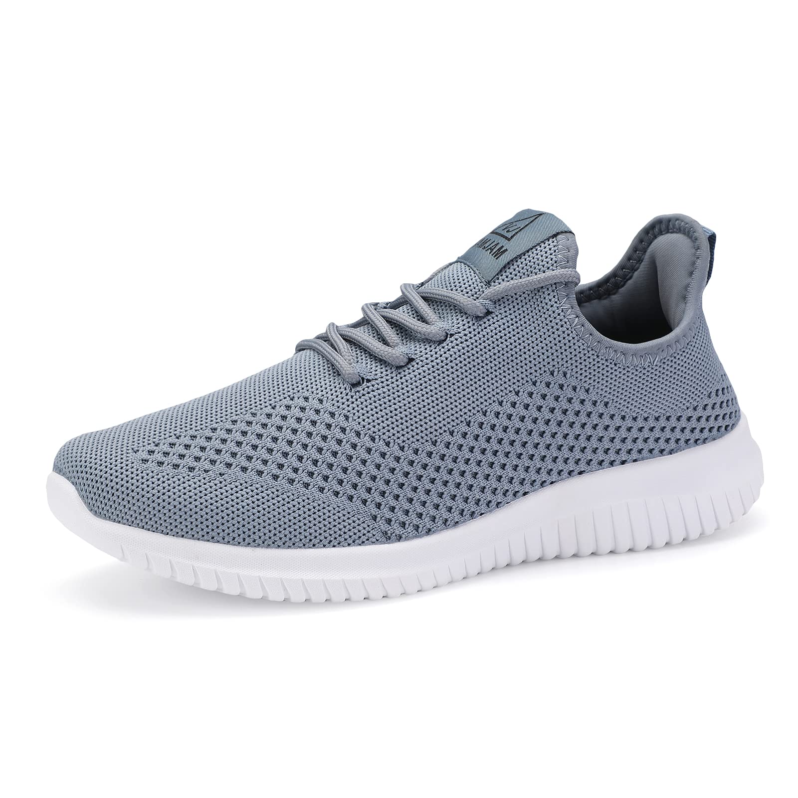 VAMJAM Men's Running Shoes Ultra Lightweight Breathable Walking Shoes Non Slip Athletic Fashion Sneakers Mesh Workout Casual Sports Shoes Light Blue Size 10.5