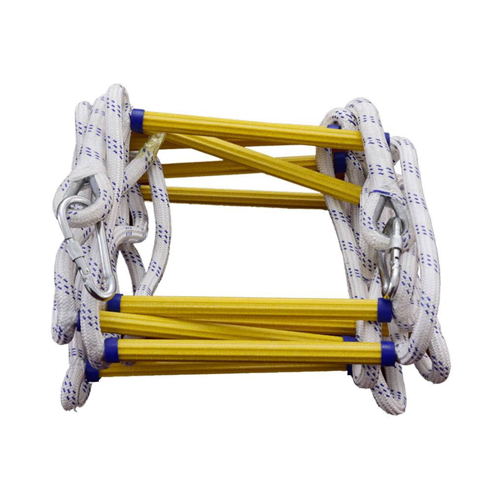 Emergency Fire Escape Ladder Soft Rope to Deploy W/ Hooks for Cli√ UK Stock