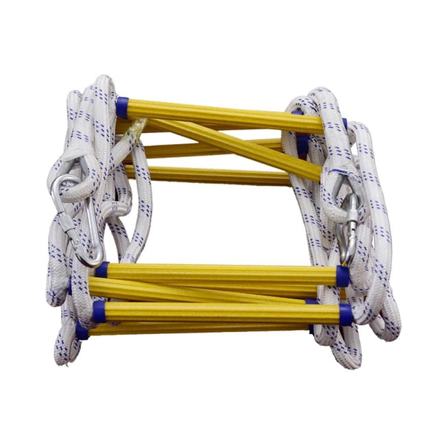Échelle d'Évasion d'Incendie d'Urgence Corde Souple à Déployer avec Crochets pour Cli√ UK Stock T2L1