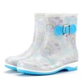 thumbnail image 2 of LSLJS Chaussures de Pluie pour Femmes Mode Plastique Talon Bas Jelly Couleur Fermoir Haut, Bottes de Pluie pour Femmes, 2 of 3