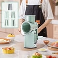 thumbnail image 4 of LSLJS Rotary Graters with Handle 5 In 1 Gourmets Cheese Graters Vegetables Slicers Manual Food Slicers with 5 Sets Replaceable Stainless Blades and Strong Suction, 4 of 5