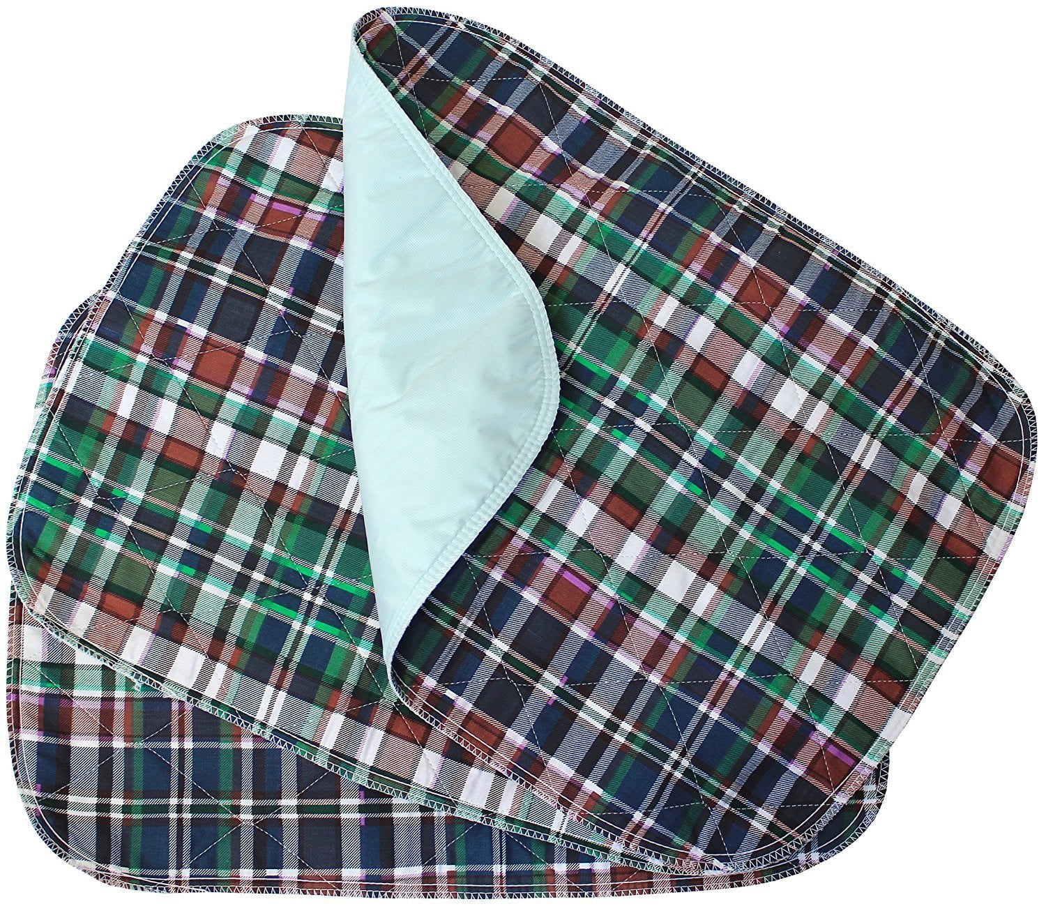 Platinum Care Pads 24 PACK - Plaid Small Washable Chair Pad Bed Pad / Small Reusable Incontinence Chair Underpad 17x24 - Perfect For Children And Adults Incontinence Protection