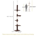 thumbnail image 2 of CoSoTower 8.5ft Cat Climbing Tree 5-Tier Kitty Activity Center with Scratching Post Brown and White, 2 of 7