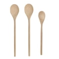 thumbnail image 1 of Binwennn 3 Piece Natural Hardwood Stirring Spoons Set, 1 of 7