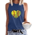 thumbnail image 5 of Birdeem Fashion Women Printing Round-Neck Sleeveless Block Shirts Tunic Tee Tops, 5 of 5