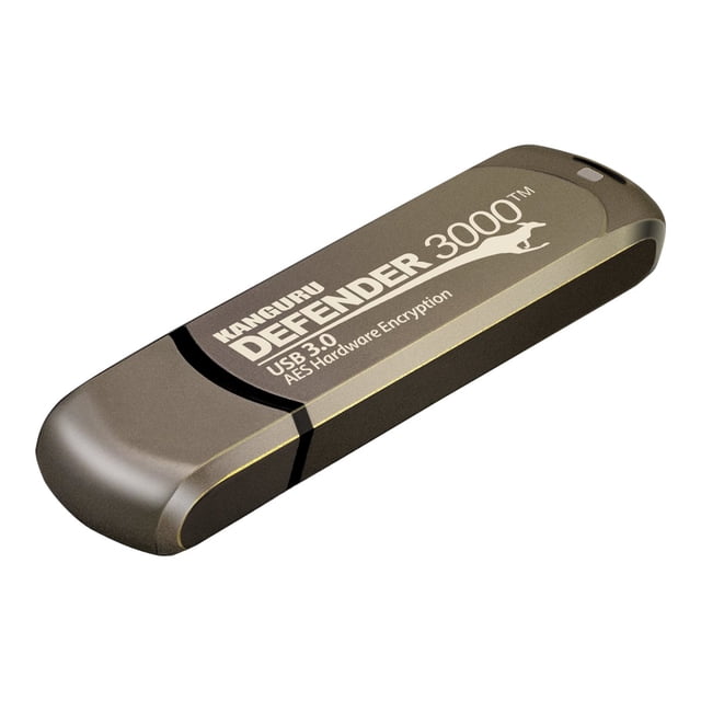 Kanguru Encrypted Defender 3000 - Clé USB - Chiffrée - 64 Go - USB 3.2 Gen 1 - FIPS 140-2 Niveau 3 - Conforme TAA