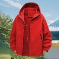 thumbnail image 1 of Baberdicy Unisex Lightweight Waterproof Jacket, Drop Shoulder Trekking Windbreaker , Unisex Light Windbreaker, Packable Rain Shell, Hiking Jacket Red Xl, 1 of 5