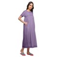 thumbnail image 4 of Moomaya Robe de Nuit à Manches Courtes pour Femmes en Coton, Ligne A, Maxi, Tenue de Nuit, 4 of 5