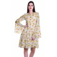 thumbnail image 1 of Moomaya Robe d'Été Fluide à Manches Longues Imprimée pour Femmes, Longueur Genou, Évasée, 1 of 6