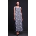 thumbnail image 4 of Bimba Robe Longue Maxi de Soirée pour Femmes en Rayonne à Imprimé d'Oiseaux, Dos Nu, Bretelles Spaghetti - Grande, 4 of 5