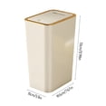 thumbnail image 2 of Bathroom Trash Can with Lid, 10 Liter/ 2.6 Gallon Slim Garbage Can, Small Trash Bin Waste Basket with Pop-Up Lid for Kitchen, Bedroom, Living Room, Office, 7.67x5.11x12.99", 2 of 2