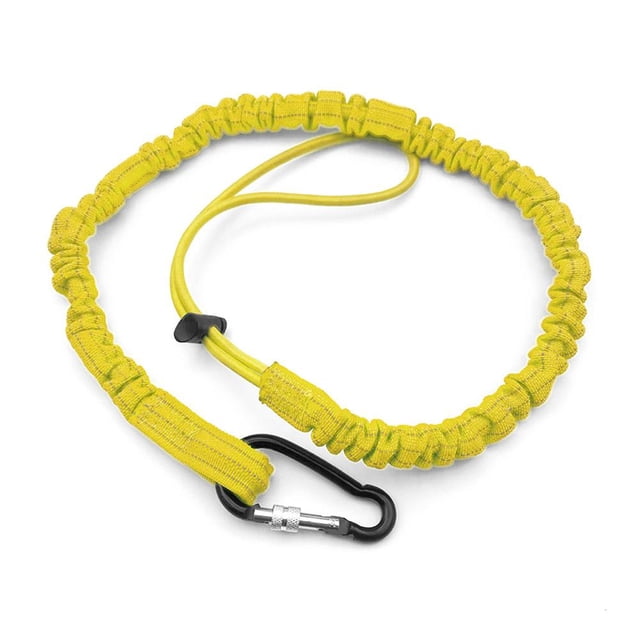 Cordon Mousqueton 90 cm Corde de Sécurité Rétractable Télescopique mbing Élastique Cli