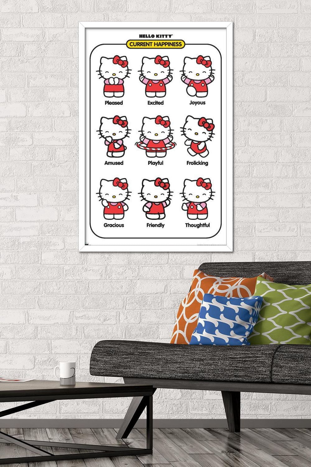 Hello Kitty - Current Happiness Wall Poster, 22.375" x 34"