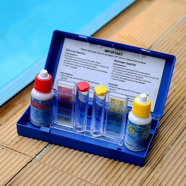 Trousse Spéciale de Test pour Piscine, Composant de Test de Qualité de l'Eau au PH et au Chlore, Fournitures de Test d'Eau