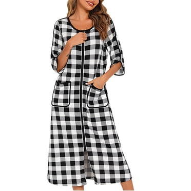 Hot ! TIMIFIS Cotton Nightgowns for Women Short Sleeve Nightshirts Print Sleepwear Soft Comfy Casual Loungewear Plus Size Night Sleep Shirts Pajama Dress pring/Summer