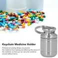thumbnail image 4 of Secure Mount, Dampness Protection, Airtight Stainless Steel Vitamin Holder Keychain Medication Container Organizer for Outdoor Camping Travel,, 4 of 7