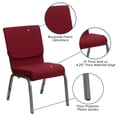 thumbnail image 2 of HERCULES Series 18.5''W Stacking Church Chair in Burgundy Fabric - Gold Vein Frame, 2 of 9