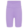 thumbnail image 3 of Doomiva Girls Athletic Swim Shorts Solid Color Shorts Sport Cheer Workout Running Light Purple 120, 3 of 5