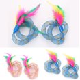 thumbnail image 3 of 2PCS Spring Cat Toy Flexible Faux Feather Cat Spring Tube Cat Interactive Toy, 3 of 10
