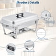 thumbnail image 2 of 6-Pack Rectangular & Round Chafing Dish Combo,Stainless Steel Chafing Dish Buffet Set,Buffet Food Warmers for Parties, Events, and Weddings (8-Quart Rectangular & 5-Quart Round), 2 of 9