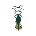 thumbnail image 2 of BLISSFUL STEP Sandales pour Femmes Talons Aiguilles Talons Plateforme Sandales à Lacets Vert Émeraude 8,5, 2 of 7