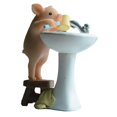thumbnail image 2 of Ornament Collectible Creative Crafts Mini Resin Gift Decorative Pig Figurine Wash Up, 2 of 8