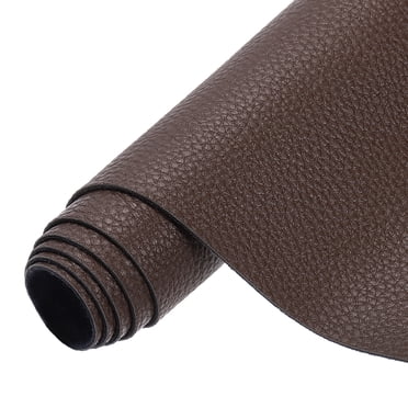 Uxcell Faux Leather Fabric Sheets, Waterproof Solid Soft PU Synthetic Leather Sheet for Upholstery Replacement Renovate Sofa Furniture Bag Crafts DIY Sewings Brown