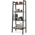 thumbnail image 1 of Costway 4-Tier Bookshelf Industrial Display Storage Shelf Plant Flower Stand Metal Frame Gray, 1 of 10