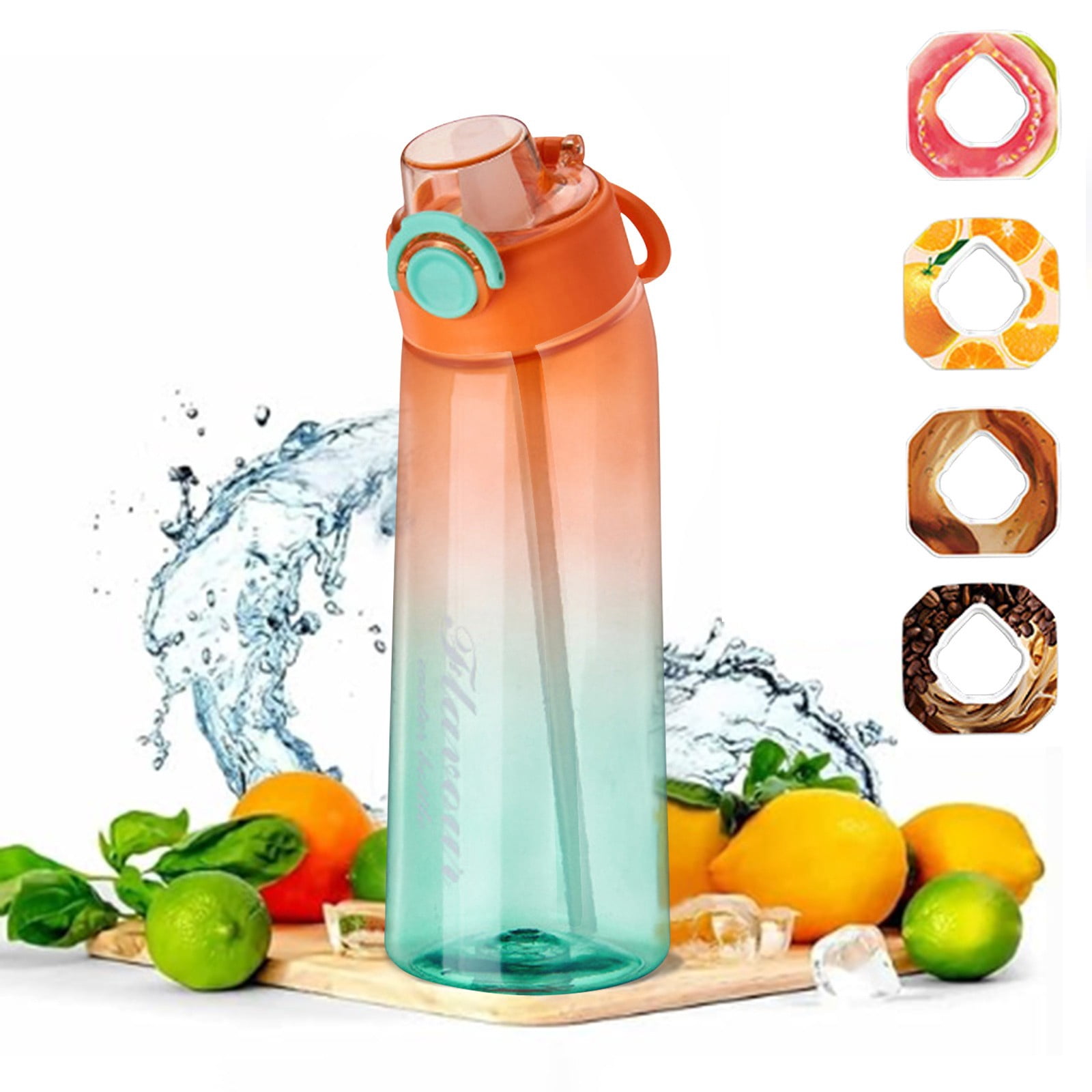Air Up Water Bottle Water Bottle With 4 Pods, 900ML Fruit Water Bottle, 0% Sugar Water Cup, Sports Water Cup Water Bottle