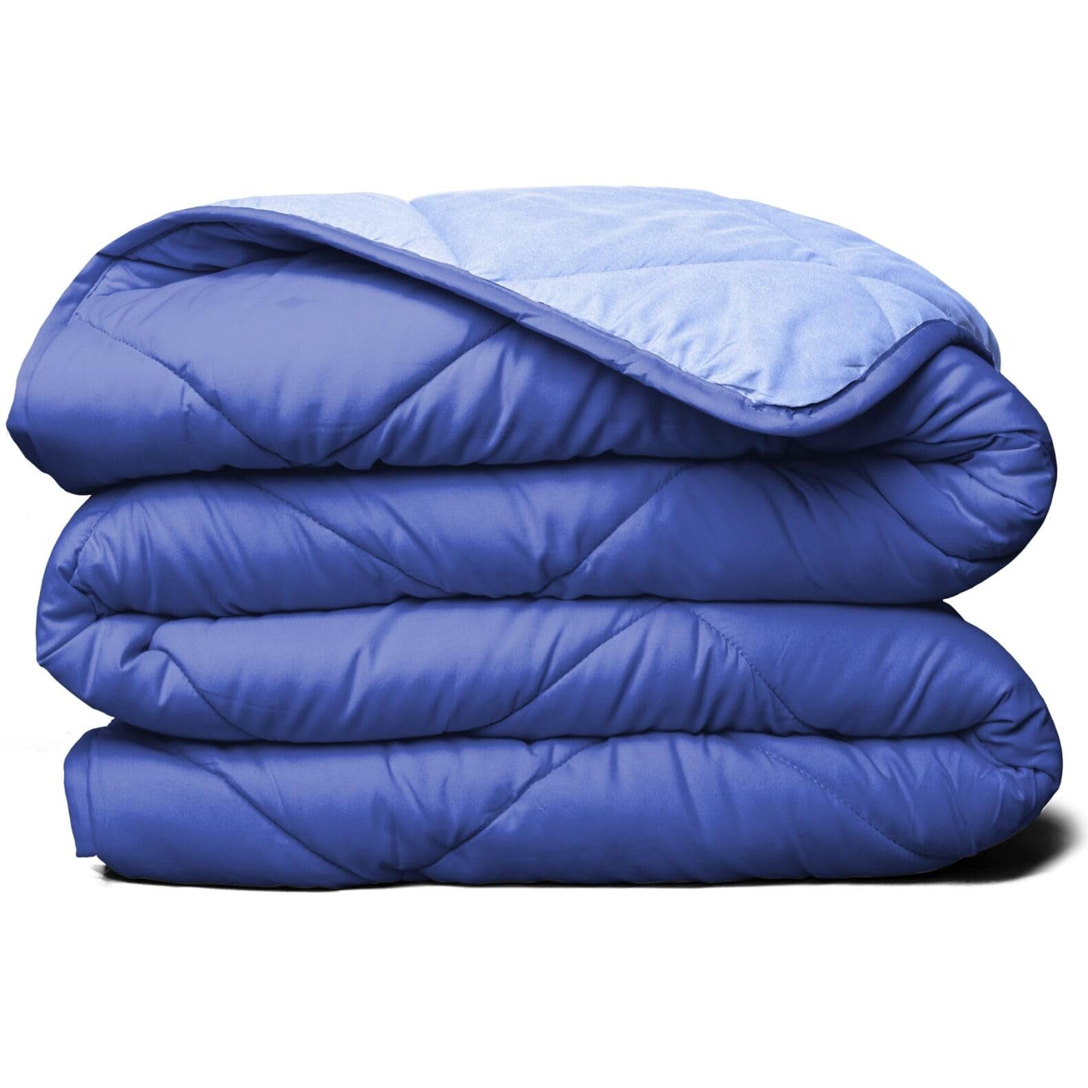 ViscoSoft Down Alternative Reversible Comforter Twin/Twin XL - Breathable Premium Extra Long Soft Microfiber Light Blue / Navy