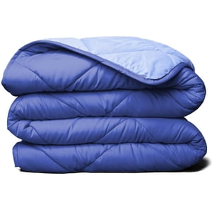 ViscoSoft Down Alternative Reversible Comforter Twin/Twin XL - Breathable Premium Extra Long Soft Microfiber Light Blue / Navy
